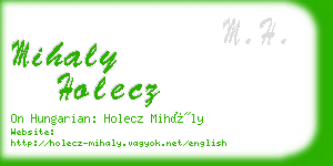 mihaly holecz business card